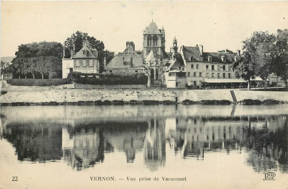 Vernon — Vista tirada de Vernonnet — ND Phot. - Frente