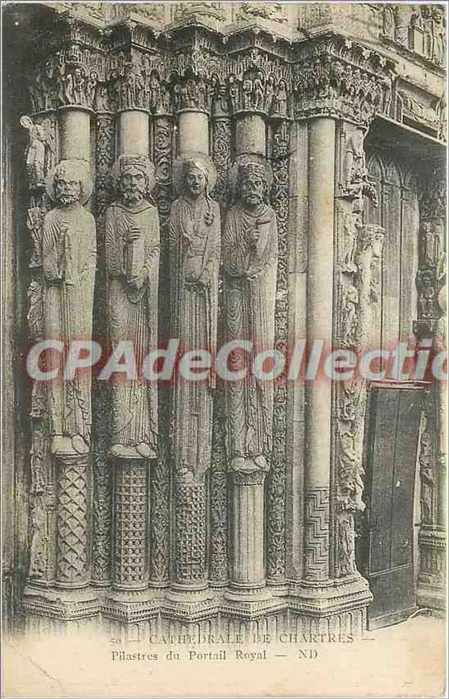 Pilaster des Königstor — Kathedrale von Chartres — ND - Vorderseite