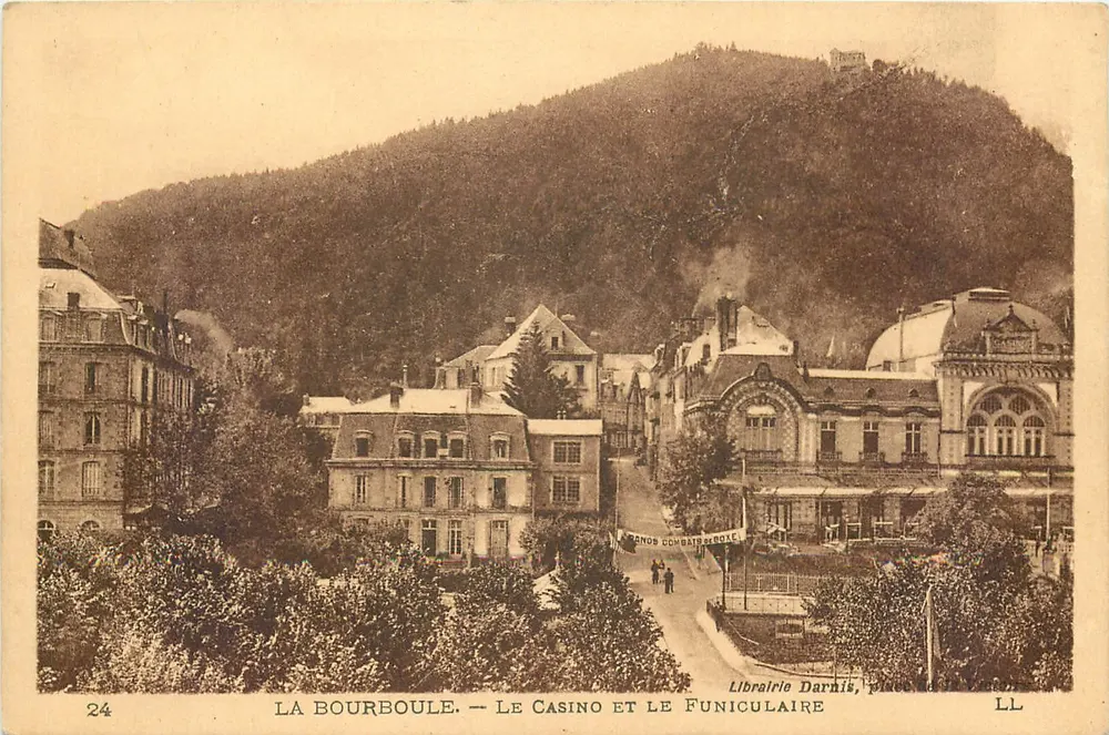 La Bourboule — Il Casinò e il Funicolare — Libreria Darnis, piazza LL - Recto