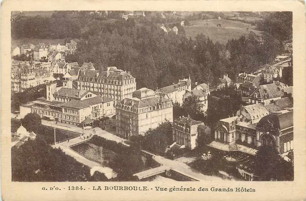 La Bourboule - Vista geral dos Grandes Hotéis — G. d'O. - 1384 - Frente