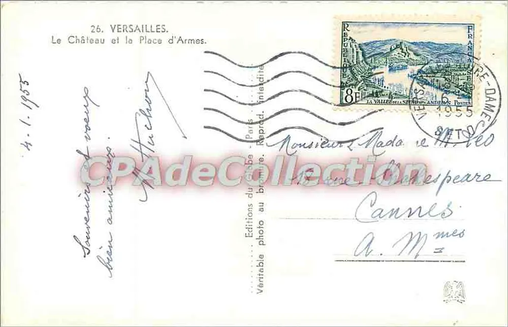 Versailles — O Castelo e a Praça das Armas — Edições do Círculo, Paris - Verso