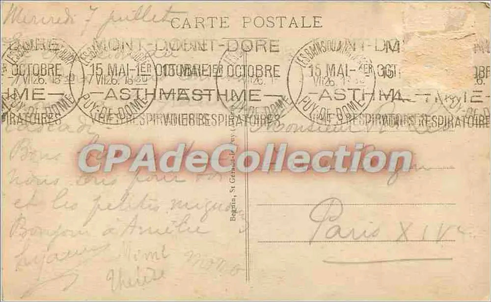 Le Mont-Dore - A Grande Cascata — Ideal, n° 1286 - Verso