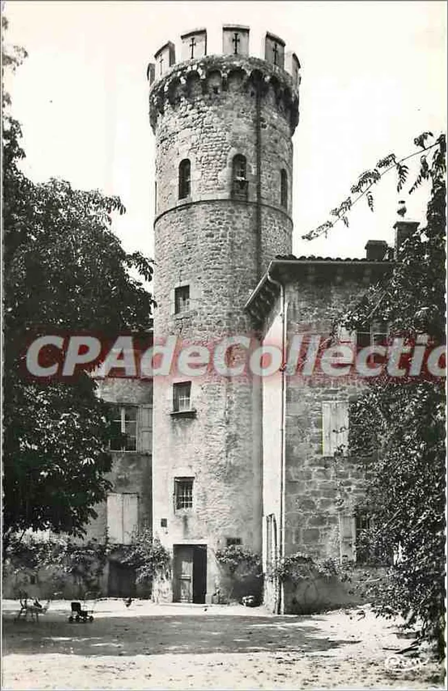 Desaignes (Ardèche) — Schloss du Verger und die Turm — Authentische Fotografie - Vorderseite