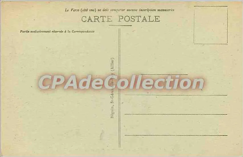 La Bourboule — Vista da Postagem e dos Grandes Hotéis — Ideal, n° 3036 - Verso