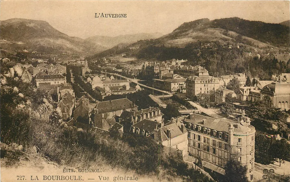 La Bourboule — Vista geral — Editora Gougnol, n°727 - Frente