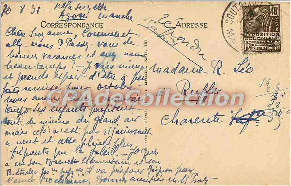 Catedral de Coutances, Interior, Lado baixo — ND — n°84 - Verso