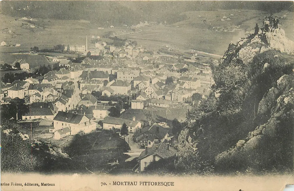 Morteau pitoresca — vista panorâmica — Marine Frères, editores, Morteau, n°70 - Frente