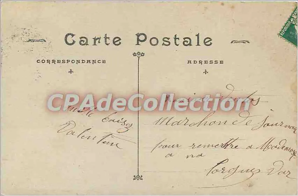 Casal ao ar livre — cena romântica — editor desconhecido, n° 2001 - Verso