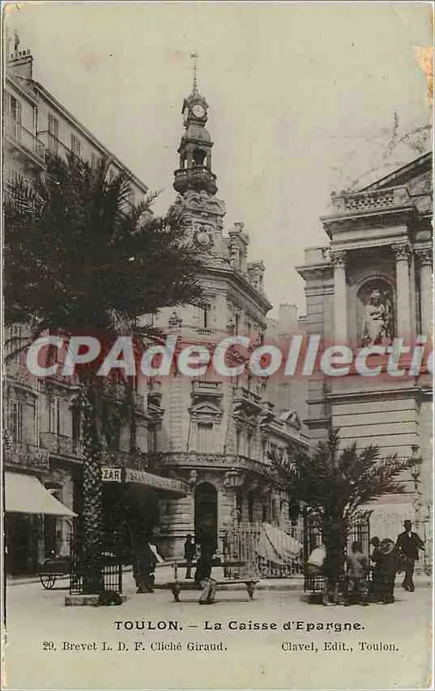 Toulon — A Caixa de Economia — Clavel, Edit., Toulon - Frente