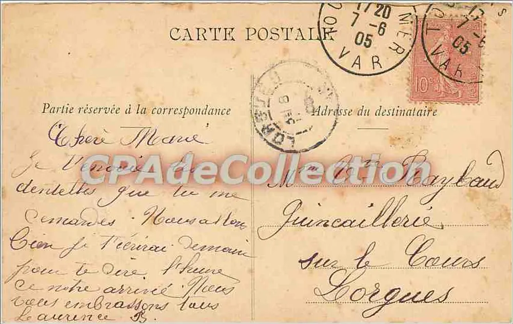 Toulon — A Caixa de Economia — Clavel, Edit., Toulon - Verso