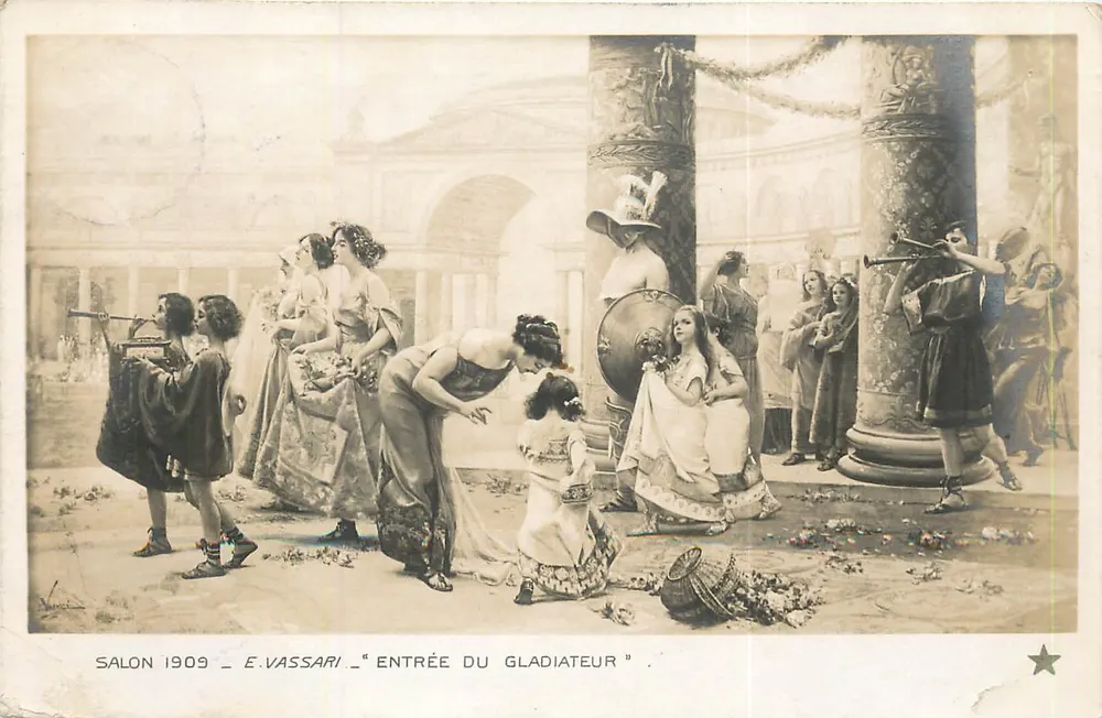 Entrada do Gladiador — Salon 1909 — E. Vassari - Frente