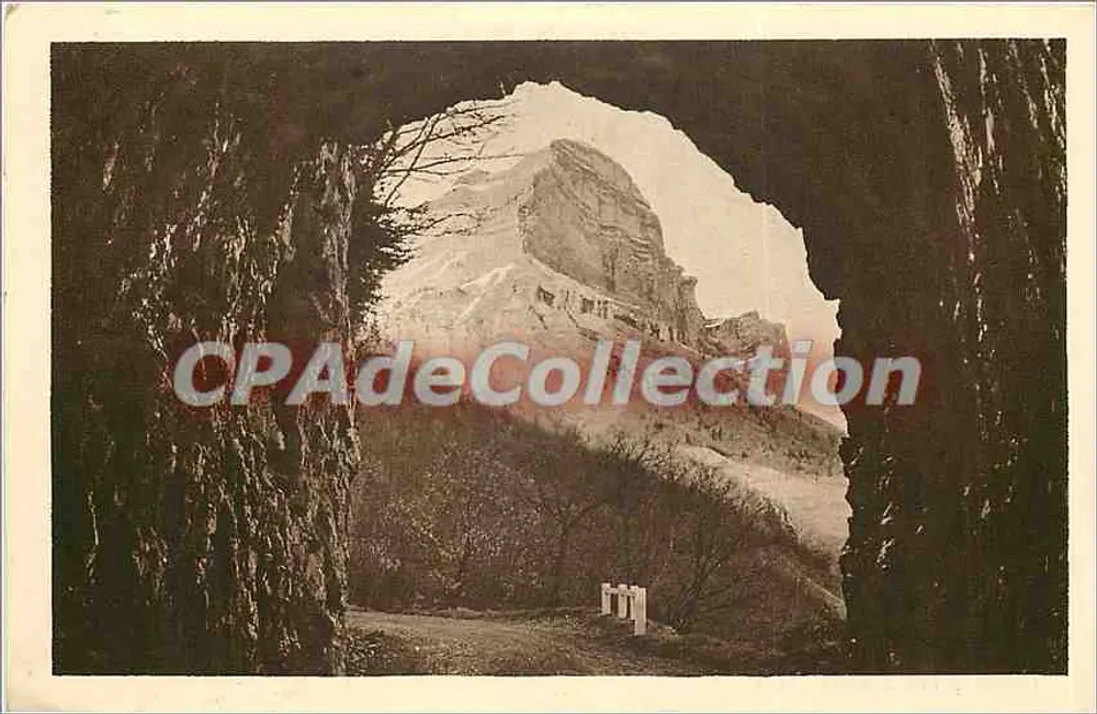 Ansicht des Tunnels auf der St-Pancrace-Straße — Tunnelausgang und Dent de Crennes — Sammlung « Le Dauphiné » - Vorderseite