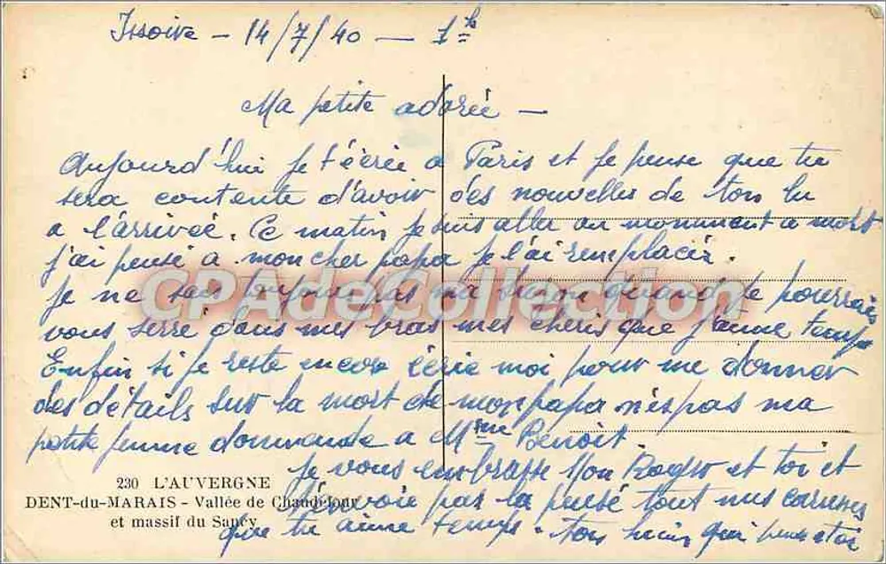 Dent-du-Maraîs — Tal der Chandolour und Sancy-Massiv — Verlag DENT-du-MARAIS - Rückseite