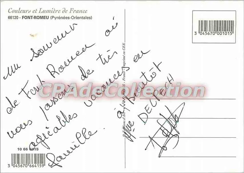 Font-Romeu — Luftbild und Sehenswürdigkeiten — Couleurs et Lumière de France - Rückseite