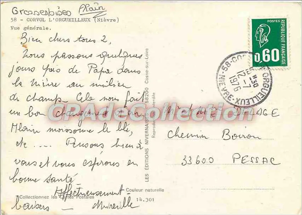 Corvol-l'Orgueilleux — Vista general — Les Éditions Nivernaises, n°14.301 - Reverso