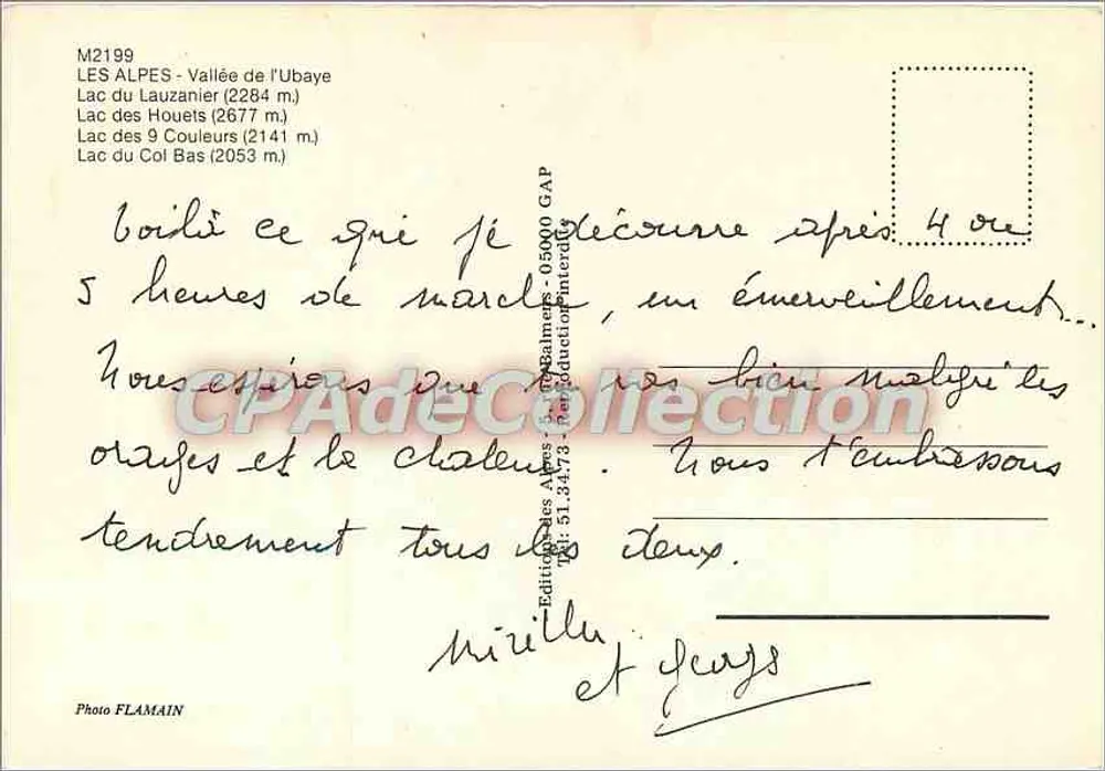 Vale do Ubaye — Os Lagos — Éditions des Alpes - Verso