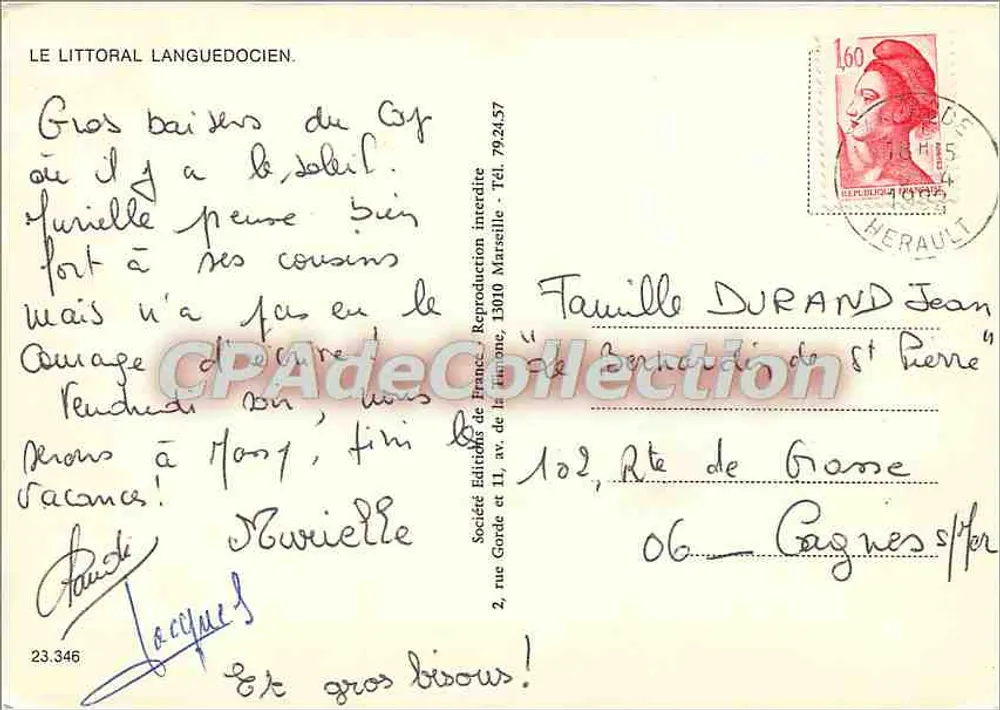 Bas Languedoc — Kap d'Agde i wybrzeżne zabytki — Éditions de France - Rewers