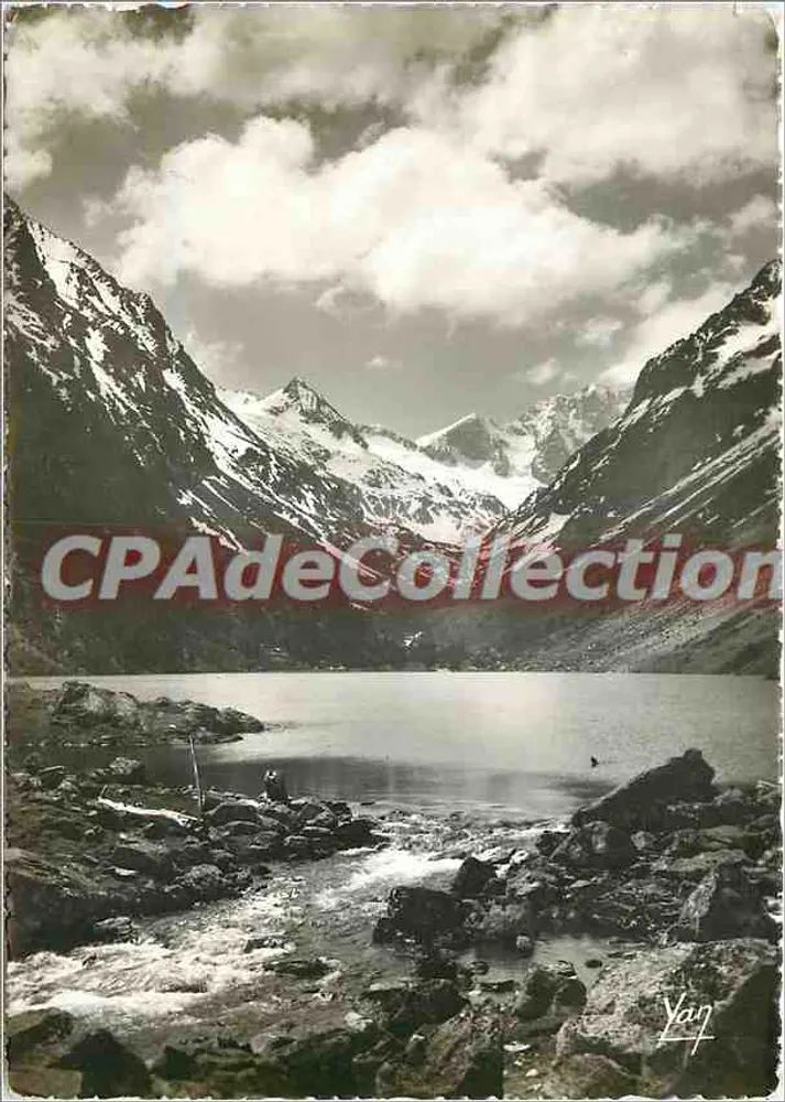Lac de Gaube — déversoir — éditeur P. CHAMBON, 1135 bis - CAUTERETS - Recto