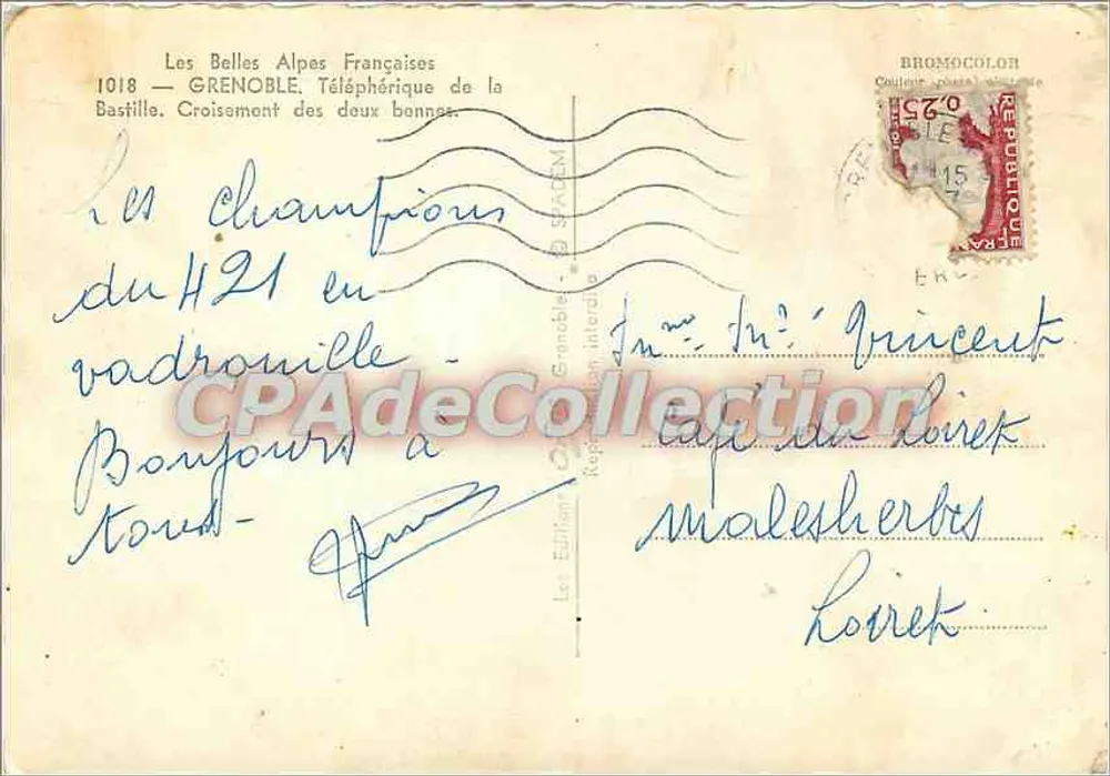Grenoble — Cruzeiro das duas boas — As Belas Alpes Francesas - Verso