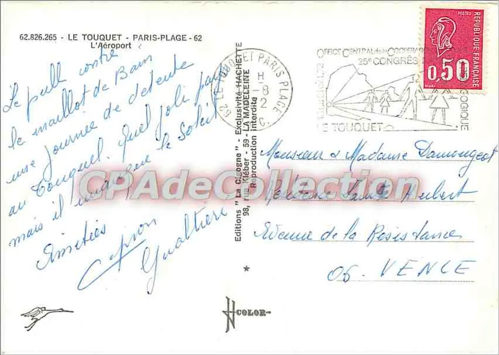 Aeroporto do Touquet - Paris-Plage — Éditions Thachette, n°62.826.265 - Verso