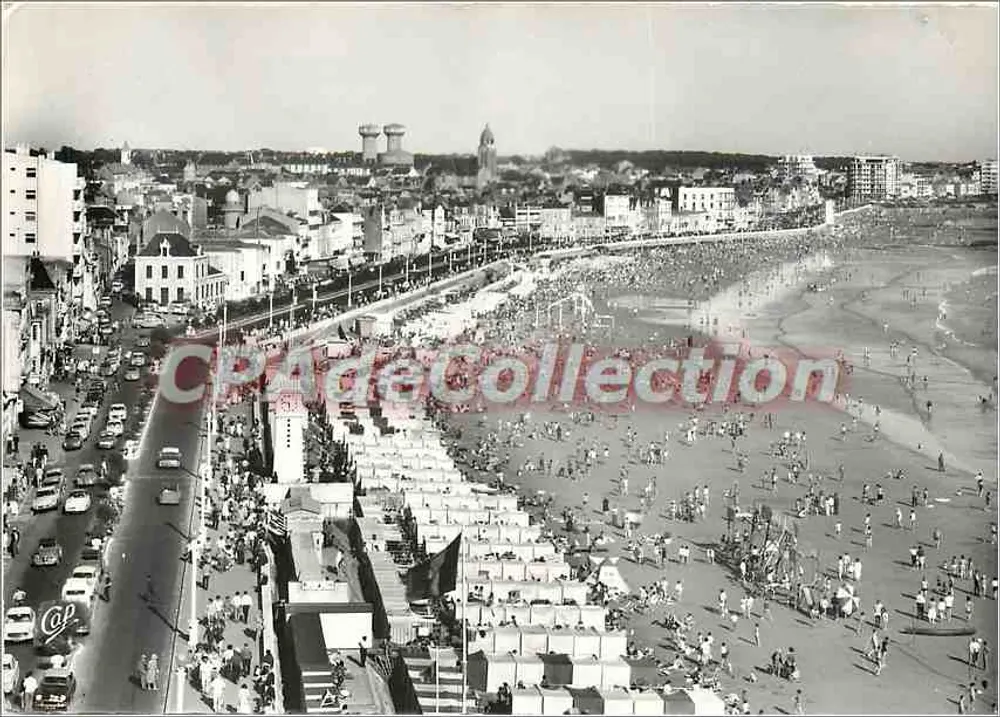 Les Sables d'Olonne — Allgemeiner Blick auf den Strand und den Damm — C* des Arts Photomécaniques (63) - Vorderseite