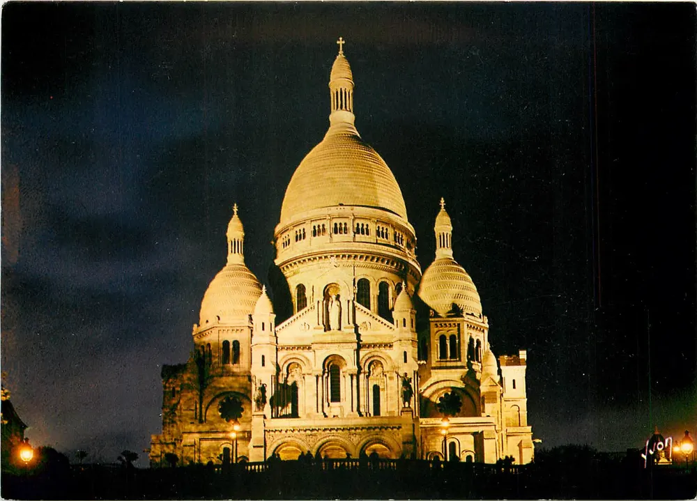 Der Sacré-Cœur beleuchtet — Nacht — Couleurs et Lumière, Nr. 75 - Vorderseite