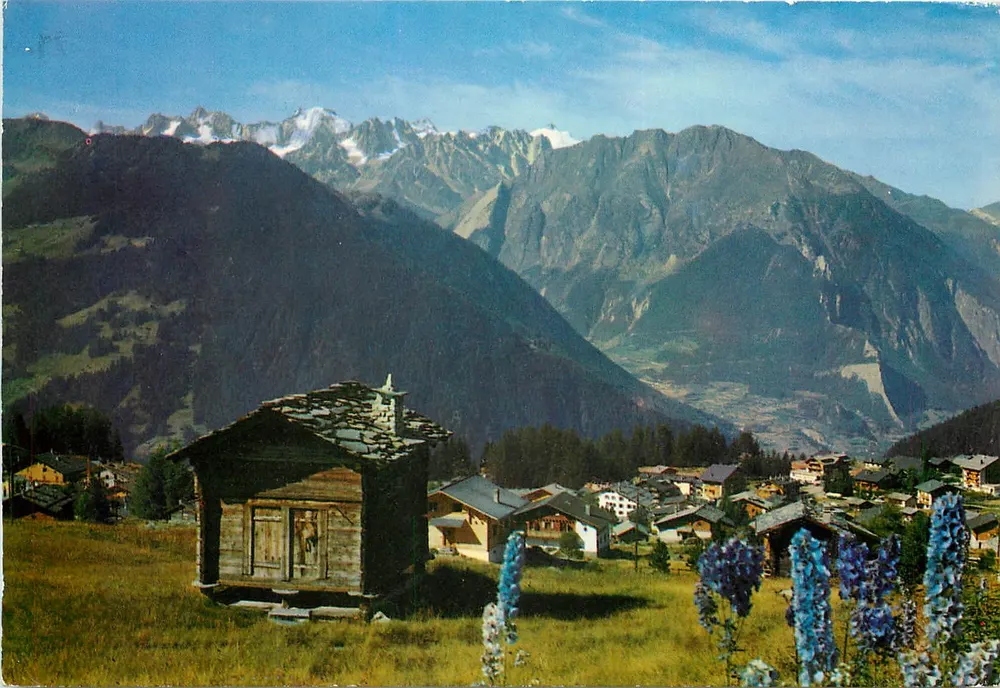 Der Trient-Massiv und der Catogne — Verbière 1500 m — Photo Klopfenstein AG, Adelboden - Vorderseite