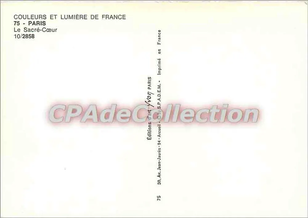 O Sagrado Coração — Paris — Edições Jean-Jaurès - Verso