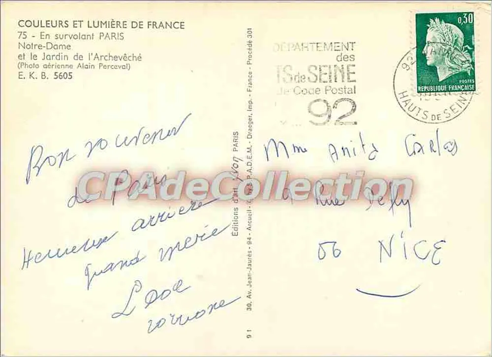 Notre-Dame de Paris — Luftaufnahme — Éditions Jean-Jaurès - Rückseite