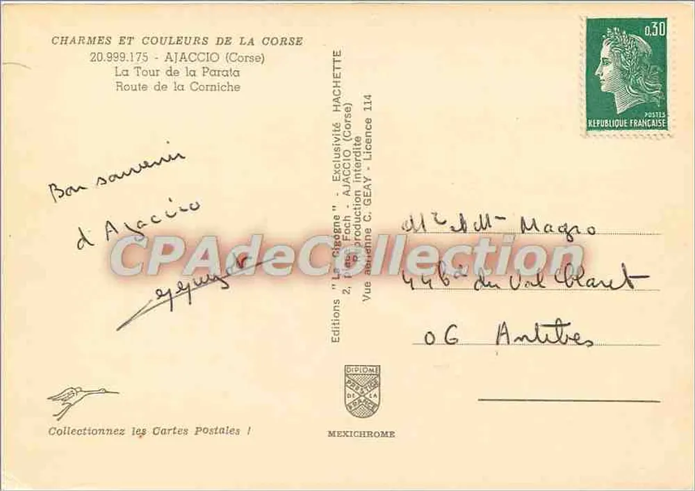 La Tour de Parata — Ajaccio, Korsika — Hachette Editions - Rückseite
