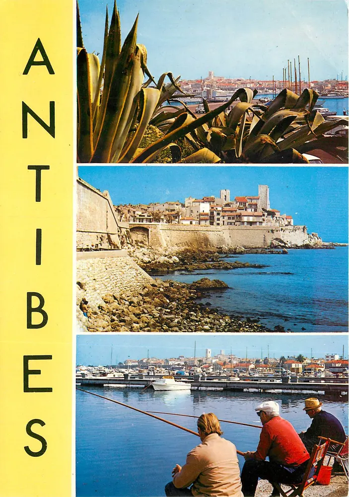 Antibes — Panoramablick, Befestigungen und Fischer — Éditions d'Art Montillet, Nice - Vorderseite