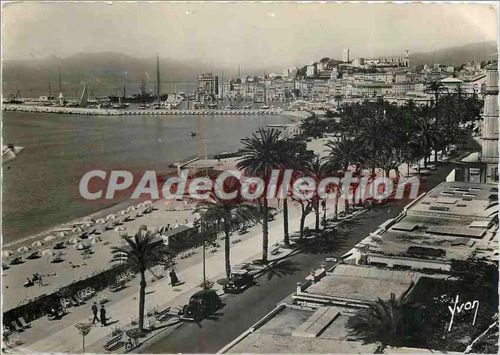 Cannes (Alpes-Maritimes) — Ansicht von La Croisette, dem Hafen und dem Suquet — Les Éditions d'Art, Paris - Vorderseite