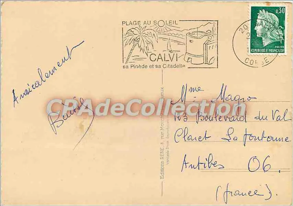 Na Floresta de Aitone, Córsega — fotografia de René, n° 1179 - Verso