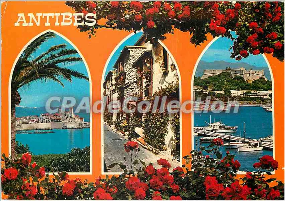 Antibes — vue panoramique en trois arches — Éditions S.E.P.T. - Recto