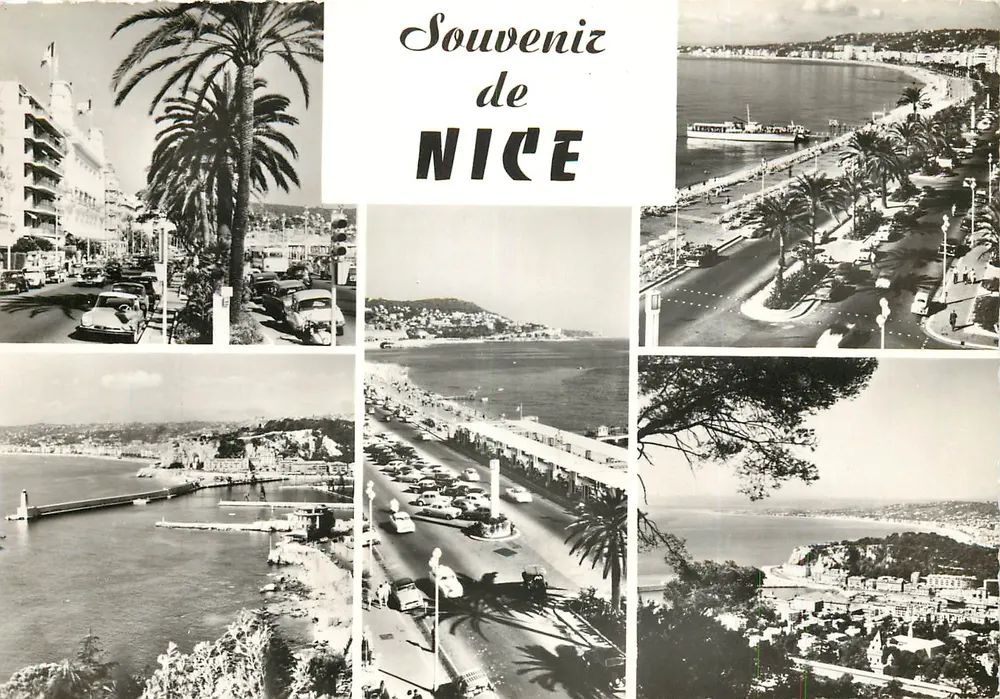 Nice — Pamiątka z NICE — Wydawnictwo Sztuki MONTLUEY, ulica Marceau, Nice - Awers