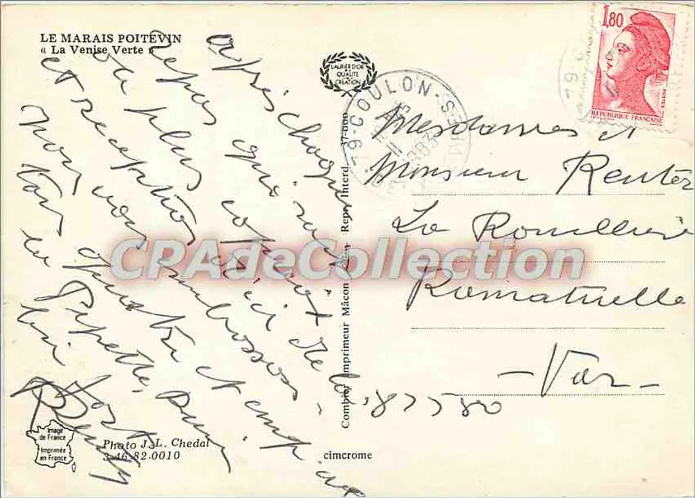 Il Marais Poitevin — La Venezia Verde — Foto J.L. Chedal, n°16.82.0010 - Verso