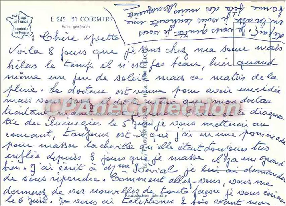 Colomiers — Ville Nouvelle — Hte Garonne — Antike Ansichtskarte, in Frankreich gedruckt - Rückseite