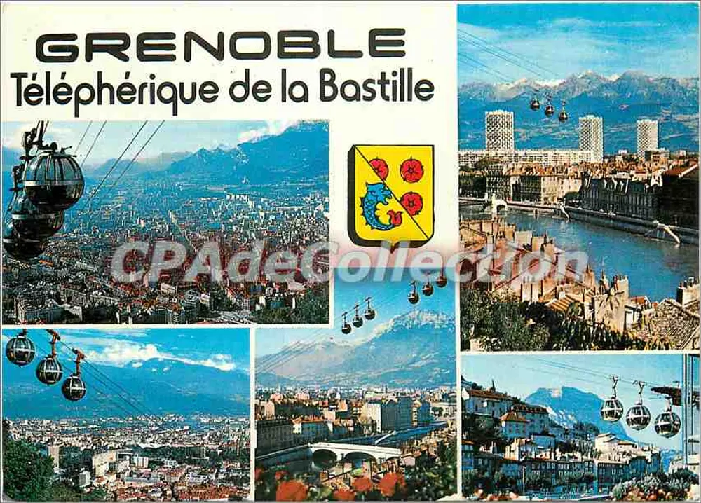 Grenoble — Teleférico da Bastilha — Edições Internacionais - Frente