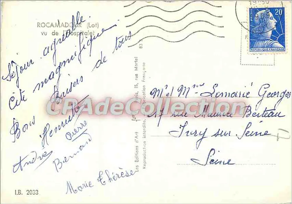 Rocamadour (Lot) — Blick vom Hospitalet — Les Éditions d'Art - Rückseite