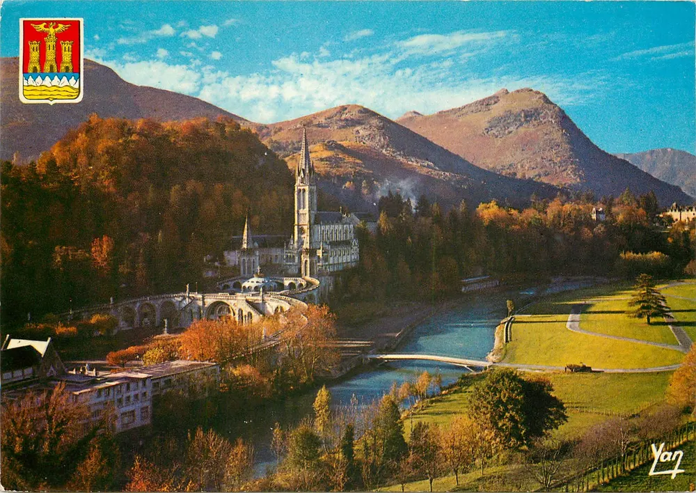 Lourdes — A Basílica e o Gave — Edições P. CHAMBON, n°1015 - Frente