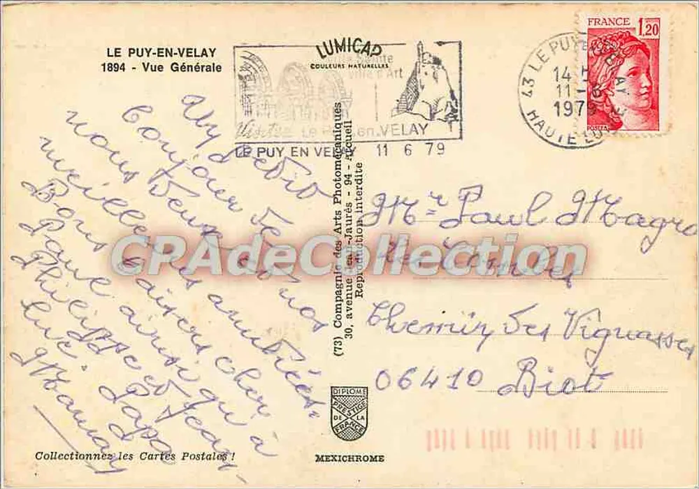 Le Puy-en-Velay — Vista Geral — IRIS - Verso