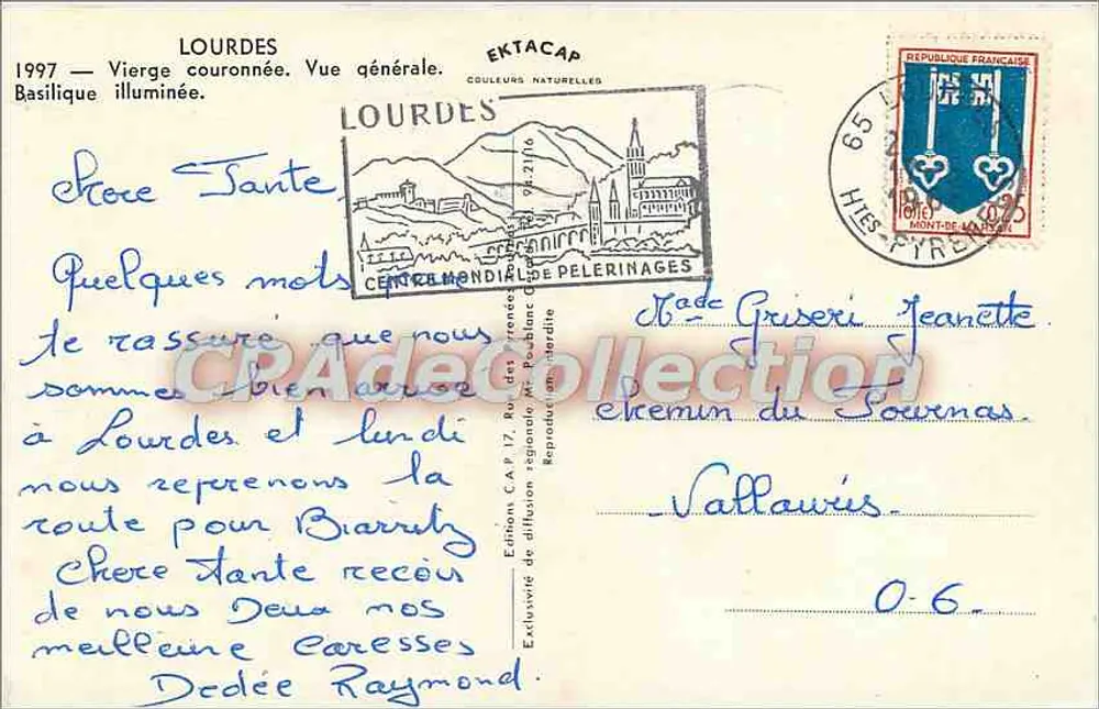 Lourdes — Allgemeiner Blick — Ektacap Natürliche Farben - Rückseite