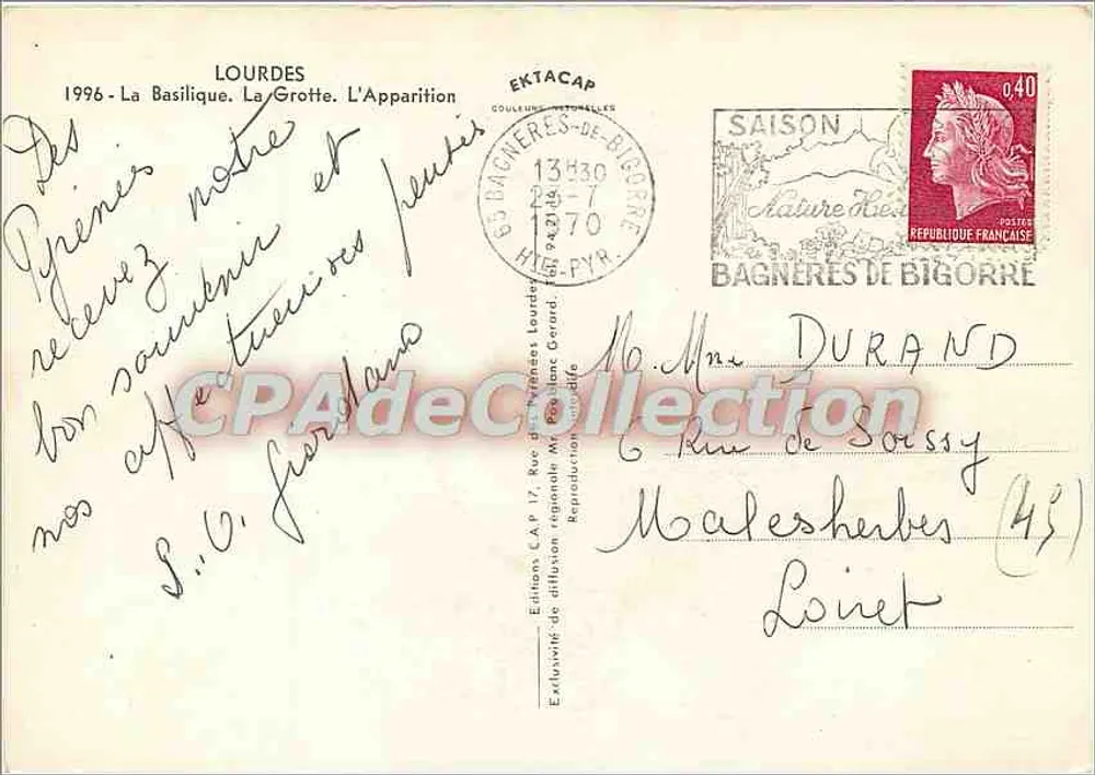 Lourdes — A Gruta Bendita e a Basílica — Edições C.A.P. 17 - Verso