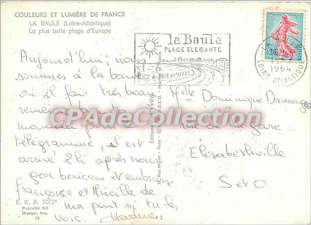 La Baule — Eleganter Strand — Éditions de la Baule - Rückseite