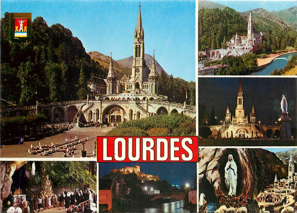 Lourdes — Basílica, Gruta, Estátuas — Centro Mundial de Pelerinagens - Frente