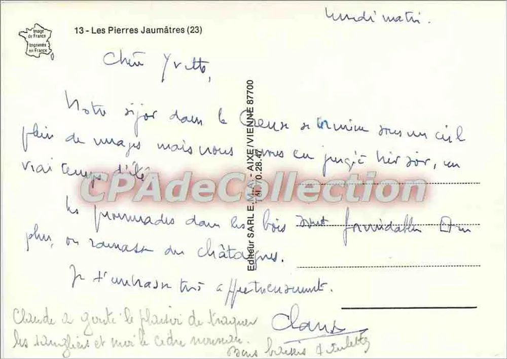 लेस पियर जॉम्ट्रेस (23) — प्रकाशक SARL E.M.A. AIX-EN-PROVENCE 87700 - पीछे