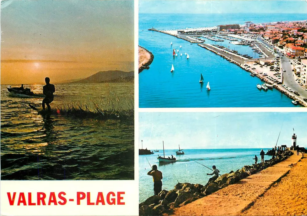 Valras-Plage — vista panorâmica e cenas de praia — Sociedade Edições da França - Frente