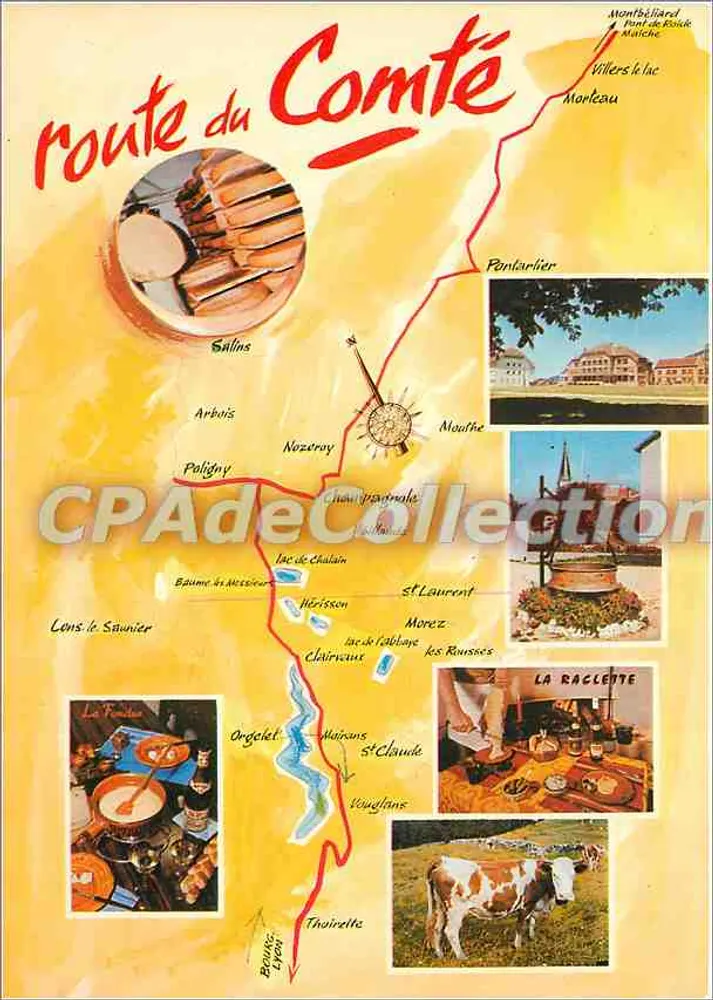 Rota do Condado — cartão postal turístico — Bilhete postal antigo déCollection n°39.118 - Frente