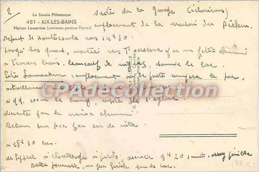 Innere Hof eines Hauses — Aix-les-Bains — Maison Lamartine (frühere Pension Perrier) - Rückseite