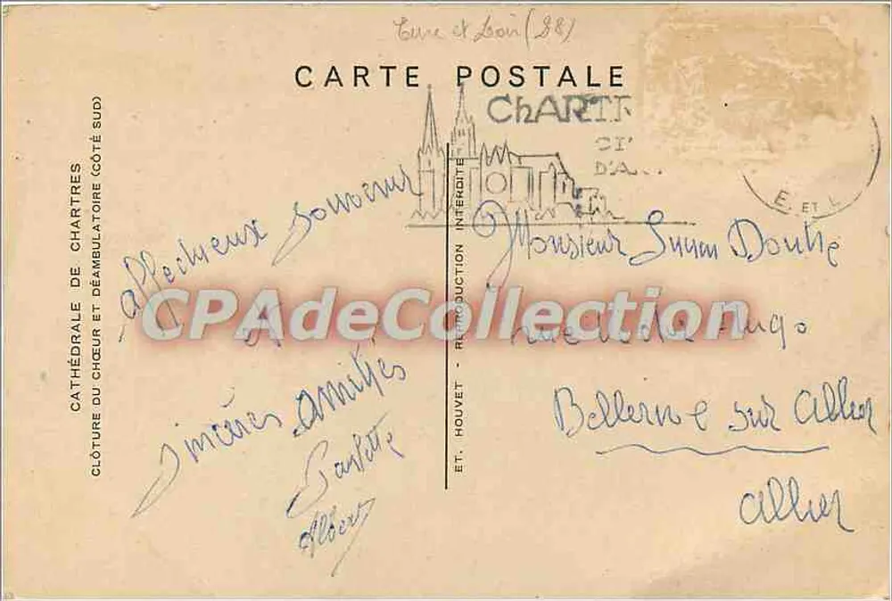 Catedral de Chartres — Claustro do Coro e Déambulatório (lado sul) — Rouvet, n° 100 - Verso